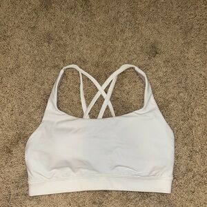 Lululemon White Strappy Energy Sports Bra size 40